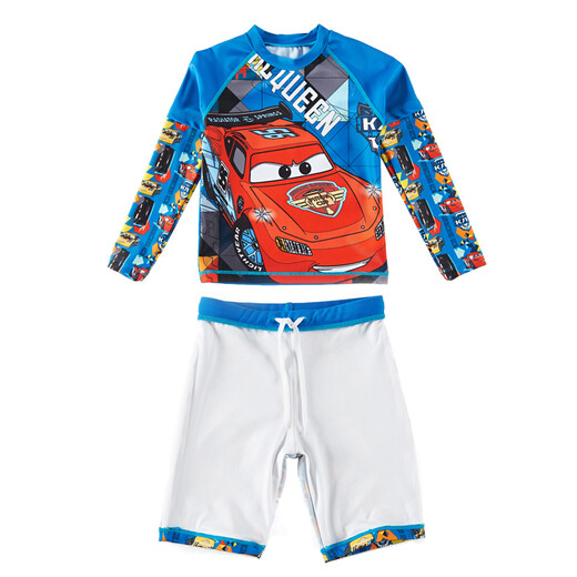 ZOKE children's swimsuit boys one-piece boxer pants medium-sized children's sun protection baby long sleeve split boys swimsuit LL55O3520 size 18