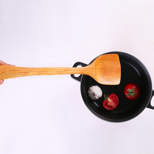 Double gun (Suncha) non-stick iron pot, stainless steel pot, special wooden spatula, long-handled spoon, cooking spatula, wooden spatula (new and old styles shipped randomly)