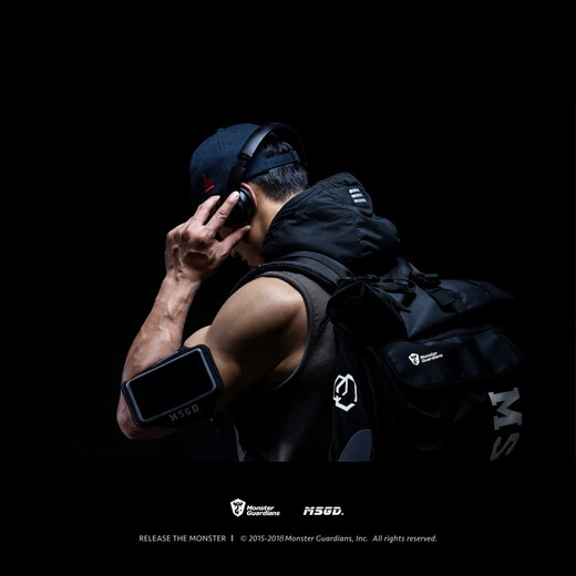 Monster Guardians Lab Running and Fitness Reflective Mobile Phone Sports Arm Bag Rose Red 5.1 inches