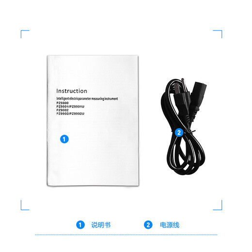 Power Meder 9800 AC Current Parameter Tester Medidor de potencia digital Medidor de energía inteligente con personalización superior e inferior PZ9901 20A