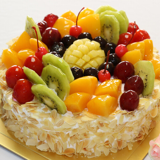 Mr. Misu's fresh fruit birthday cake delivered in the same city. Birthday congratulations. Internet celebrity gives girlfriends couple gifts. Same-day delivery. Recommended model 6 inches.