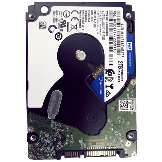Western Digital (WD) 2TB Laptop Mechanical Hard Drive WD Blue Western Digital Blue Disk SATA 5400 rpm 128MB 7mm 2.5-inch WD20SPZX