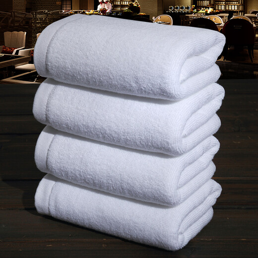 Bingxingmeng pure cotton white towel wholesale hotel hotel beauty salon thickened Baotou pure cotton custom logo water-absorbent white towel hotel hotel beauty salon thickened 150g 32 strands