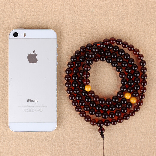 Zhenghe Jewelry A02 Blood Amber 108 Buddha Beads Bracelet, Diameter 8mm