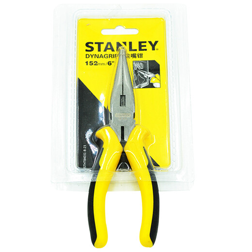 Stanley needle nose pliers 6 hardware hand tools anti-slip handle 6 inch pointed nose pliers needle nose pliers STHT84031