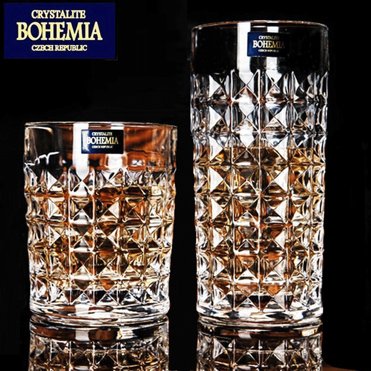 BOHEMIA Czech BOHEMIA imported crystal glass whiskey cup beer cup juice cup drink milk water cup 230ml short cup originally imported from the Czech Republic
