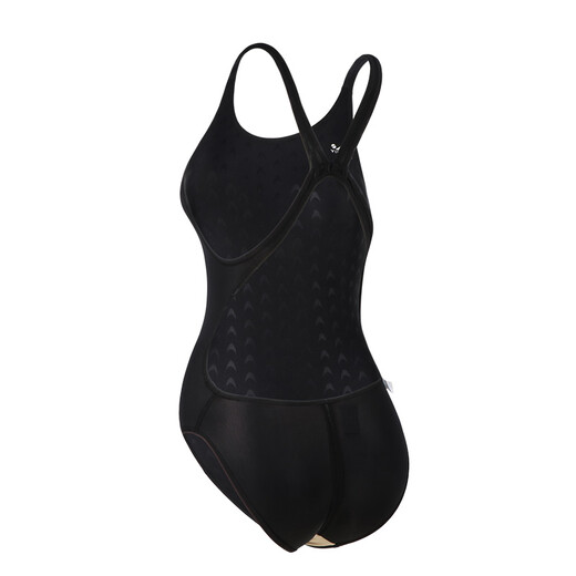 YINGFA imitation sharkskin fabric professional racing one-piece with drainage line triangle one-piece swimsuit 921 black 3XL (1.70m/130Jin Jin equals 0.5kg)