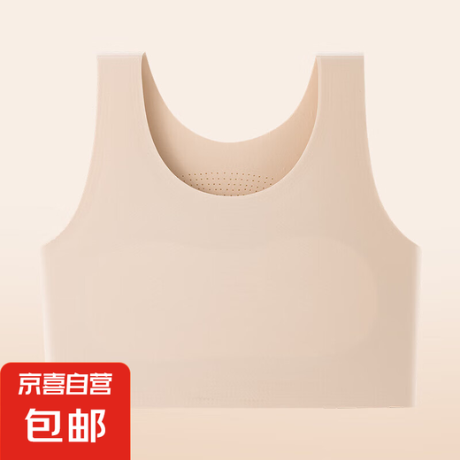 新款特调肤色隐形无痕大胸显小女士内衣运动舒适夏季束胸薄款抹胸 【一件装】肤色-2240 L 【体重95-110斤】