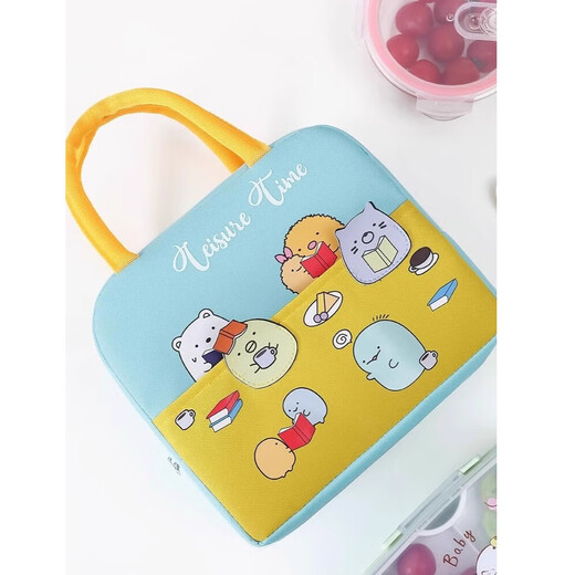 Xinjieyuan cute cartoon animal lunch box bag thermal bag thickened aluminum foil strong thermal insulation lunch bag Japanese handbag lunch box bag animal lunch party