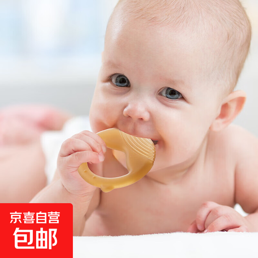 Cartoon Hat Bear Teether Baby Anti-eating Hand Teether Nano Silver Silicone Teether Baby Chew Toy Nano Silver-Contact Type Teether 1 Pack Storage Box Food Grade Silicone-Q-Elastic and Easy to Bite