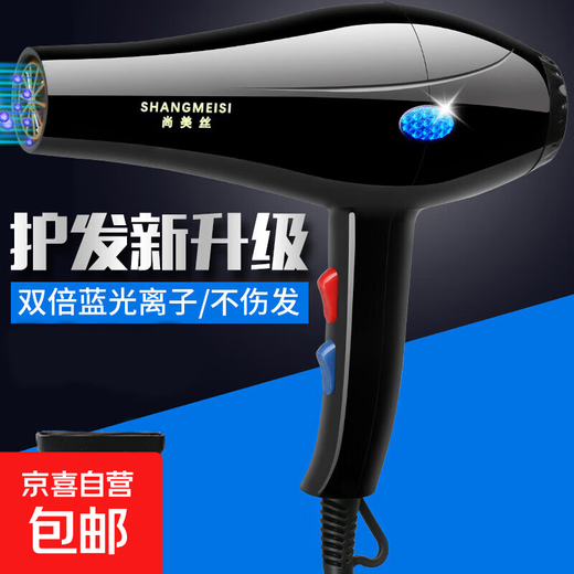 Professional hair dryer for hair salon, high-power hair care, quick-drying hair dryer, silent hot and cold wind, strong wind, negative ion barber shop, Dai Xin strong power, night black