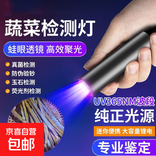 Verifiable Pesticides Purple Light Flashlight Purple Light Cat Ringworm Detection Lamp Cat Urine Fungus Detection Pen Jade Banknote Anti-Counterfeiting Identification Fluorescent Agent Detection Lamp Banknote Detection Lamp Pure 365 Flagship Flash Charge
