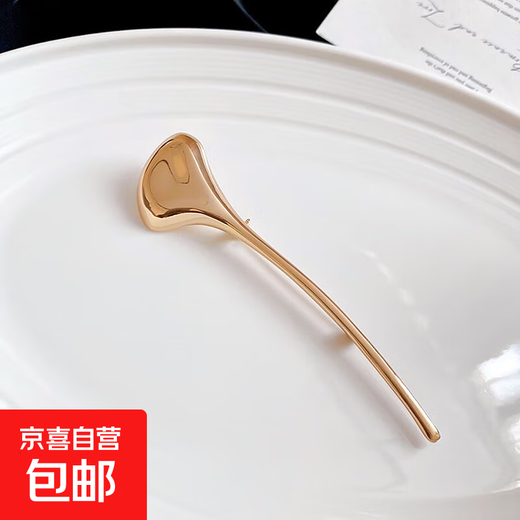 European and American ins metal leaf brooch, new personalized high-end suit pin, fashionable, exquisite and versatile chest accessories, brooch - gold