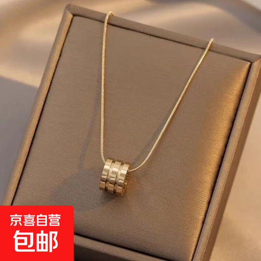 Small waist titanium steel necklace does not fade, does not turn black, hypoallergenic necklace niche simple pendant for men and women snake bone chain small waist gold