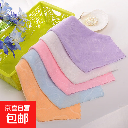 Rags, kitchen dish towels, home absorbent, lint-free, not prone to oil, table cleaning, multi-use small towels, 3 packs, 20cm*20cm, random colors