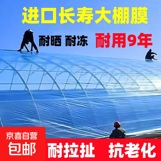 Greenhouse plastic film, non-drip film, agricultural greenhouse film, PO film, vegetable planting, anti-fog, high light transmittance, anti-aging, longevity film, blue film 10S, imported longevity film, thickened, 5m wide, how many meters long, take a few pieces, send the whole picture