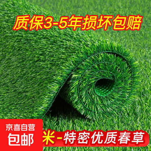 Simulated lawn carpet artificial artificial balcony floor mat kindergarten green outdoor fake grass plastic turf decoration 2 cm extra dense spring grass (2 meters wide and 4 meters long) 8 square meters