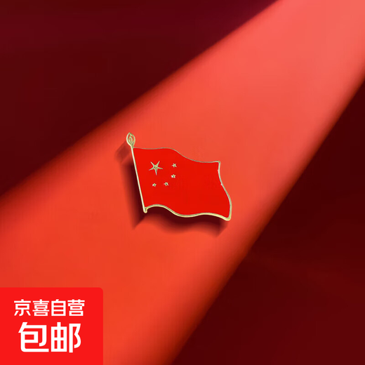 National Day Chinese Style Metal Commemorative Badge Patriotic Text Series Brooch Red Sun Tiananmen Backpack Ornament Patriotic Badge Flag-1