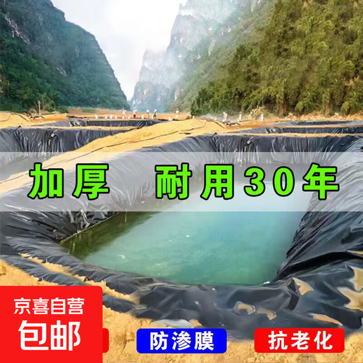 Fish pond anti-seepage membrane geomembrane black plastic leak-proof fish pond special membrane lotus root membrane thickened pool membrane waterproof cloth 0.3mm thick new material 2 meters wide 2 meters long