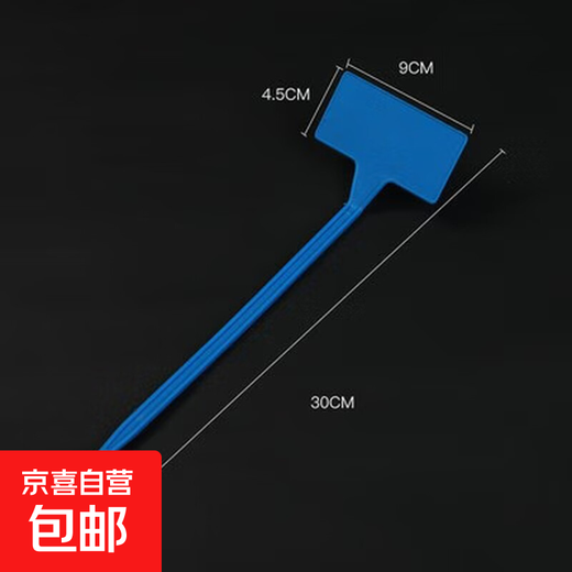 斜面大号插地牌园艺标签园艺标识牌植物指示牌插地标牌记号牌 30厘米斜面[蓝色]100张
