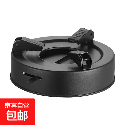 Stainless steel alcohol stove small hot pot household small pot thickened flat bottom household outdoor portable dry pot pot black 18.3cm