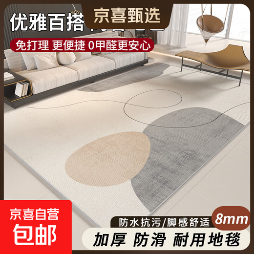 High-end living room carpet, sofa, coffee table, blanket, bedroom large area, fully covered no-wash mat, non-slip and stain-resistant floor mat, minimalism - Chipin 200*300cm, soft and easy to take care of