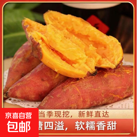 Freshly dug sandy sweet potato, fresh farm sweet potato, baked sweet potato, soft and waxy wholesale yellow heart, sandy sweet potato 4Jin Jin equal to 0.5kg, medium large fruit, box included