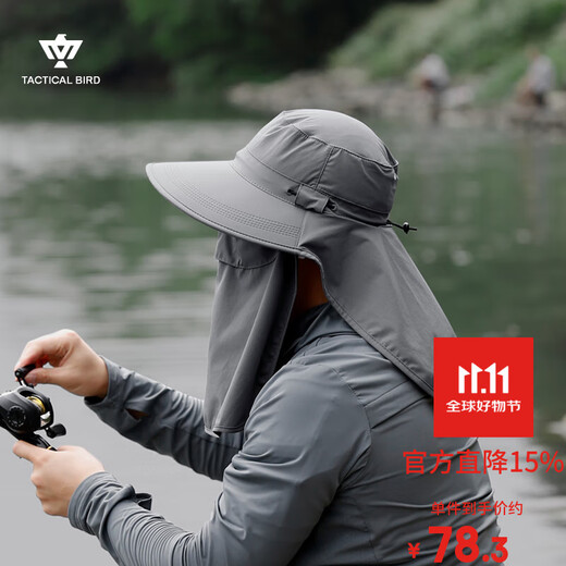 Tactical Bird Fishing Guard丨Professional fishing sun protection hat men's summer Luya fishing sunshade fisherman hat large brim full face mask