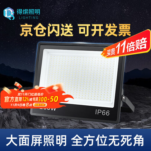 Deyan led floodlight outdoor lighting waterproof outdoor spotlight industrial lighting high power factory street light 200W-white light high brightness model