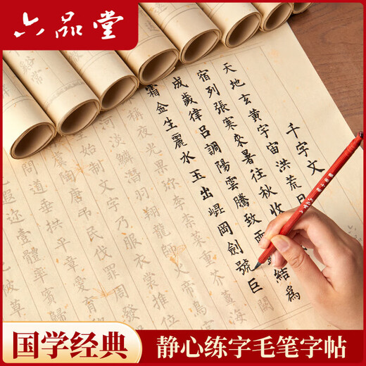 Liupintang Xiaokai calligraphy copybook, Guoxue Lanting Preface, Beginner's introductory calligraphy special regular script practice calligraphy book, Adult soft pen practice paper, Meditation calligraphy practice set