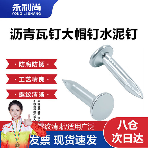 Wynn Shang Asphalt Tile Nails Large Cap Steel Nails Specifications Full Nails Steel Nails Cement Nails Roof Fiberglass Tiles Asphalt Tile Special Nails 20mm (250g/bag)