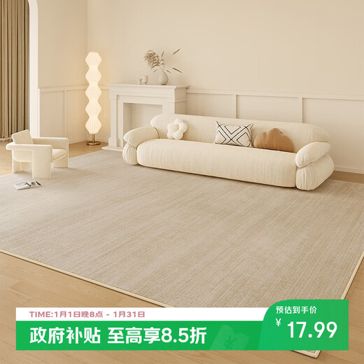 Saint Valentine minimalist style living room carpet light luxury high-end home sofa carpet bedroom bedside floor mat non-slip and stain-resistant foot mat Wen'er 80*120cm factory direct sales quality assurance