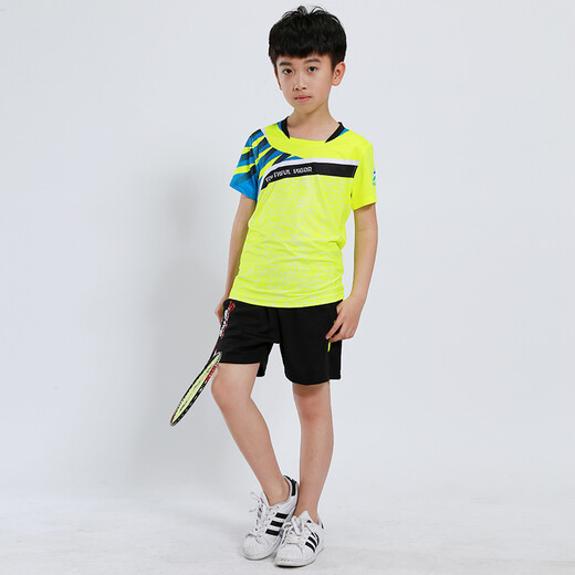 Suisses de badminton pour enfants à séchage pour les garçons et filles à manches courtes d'été et secondaire des élèves de tennis de table uniformes uniformes uniformes de la compétition de sports de sport Uniforms de concours de vêtements de sport