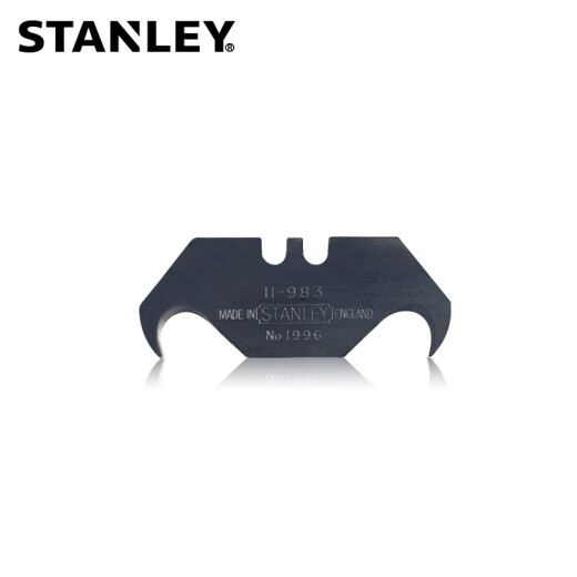 史丹利（STANLEY） 美工刀片 墙纸刀通用自锁 刻刀地毯壁纸刀 旋转伸缩办公重型割刀 钩形刀片(5片装) 11-983