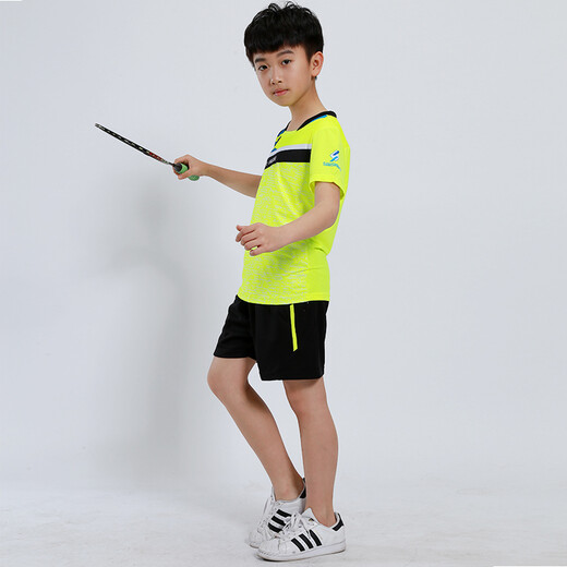 Suisses de badminton pour enfants à séchage pour les garçons et filles à manches courtes d'été et secondaire des élèves de tennis de table uniformes uniformes uniformes de la compétition de sports de sport Uniforms de concours de vêtements de sport