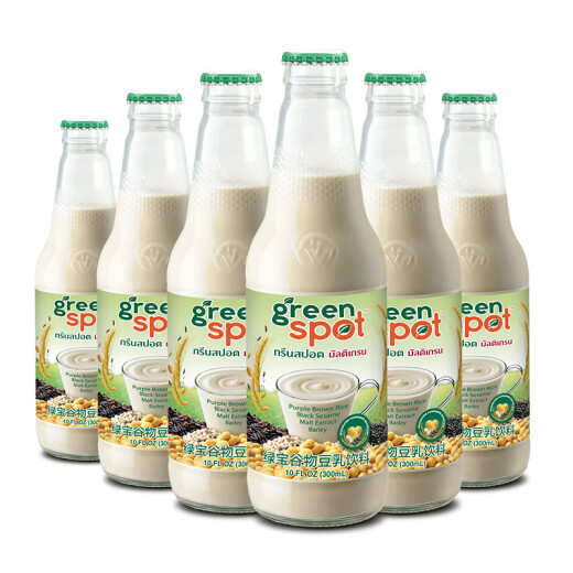 Imported soy milk from Thailand Imported soy milk greenspot cereal 300*6 bottles