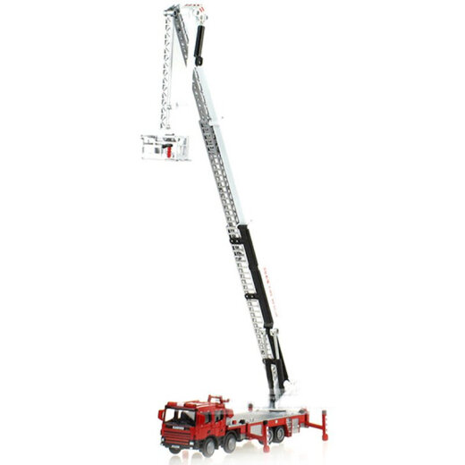 Kaidiwei engineering car model 1:50 alloy climbing fire truck folding ladder original simulation car children's toy boy 625014