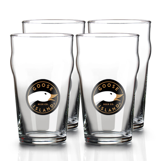 Yi Nian Fangyuan GOOSEISLAND Goose Island special beer glass Pilsner British craft IPA beer glass pint glass juice glass 4 pieces Goose Island beer glass 592ml