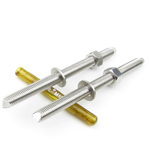Jishuo 304 stainless steel chemical anchor bolt chemical expansion chemical bolt screw 304 M24*300 1 complete set