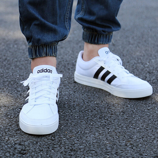 Adidas men's shoes new low top sneakers lightweight casual shoes AW3889 comfortable and non-slip 42.5 (265mm)
