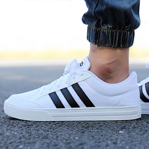 Adidas men's shoes new low top sneakers lightweight casual shoes AW3889 comfortable and non-slip 42.5 (265mm)