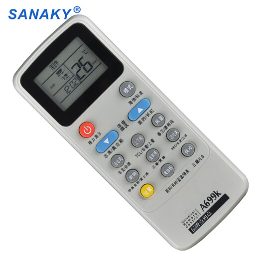 Sanaky eignet sich für Multifunktionsklimaanlagen Fernbedienung Universal Fernbedienung für Gmidea Haier Panasonic Hisense Chunlan Changhong Auck A699K