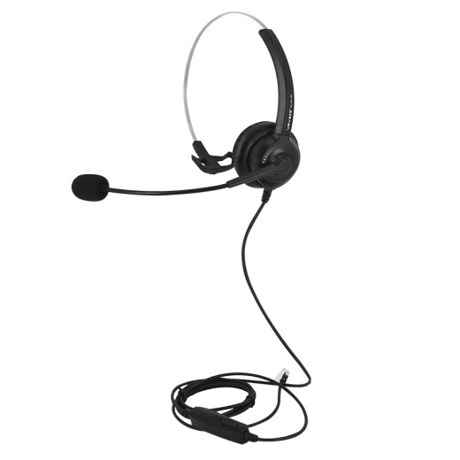 YEY VE120-MV headset call center headset customer service office headset single ear suitable for telephone fixed-line crystal headset line control headset