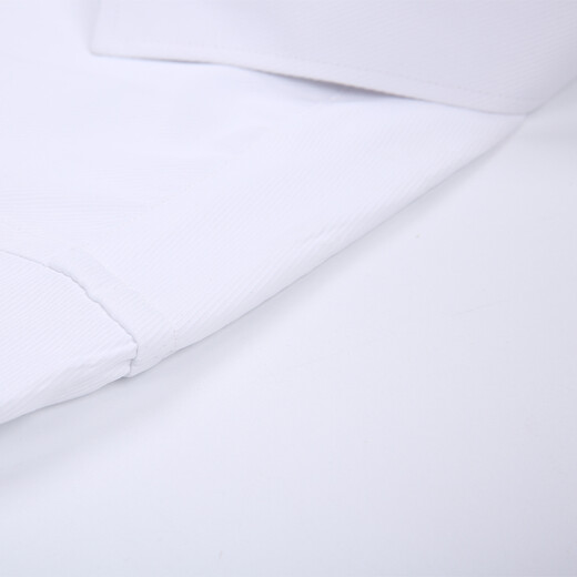 Prenomen Short à manches à manches pour hommes jeunes étudiants minces commerciales décontractées sans fer de travail de travail de travail professionnel blanc pur sans poches (tiré une taille plus grande) 42 / 3xl
