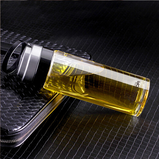 希诺（HEENOOR）玻璃杯单层运动水杯车载便携大容量泡茶杯子带盖过滤网水晶杯 电商款695ml【英文LOGO】