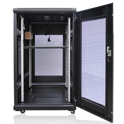 Gabinete ZHJT 24U Gabinete 1.2M Gabinete de red Estándar Gabinete de 19 pulgadas 600*600*1200ZT6622 Puerta de vidrio negro Modelo ordinario