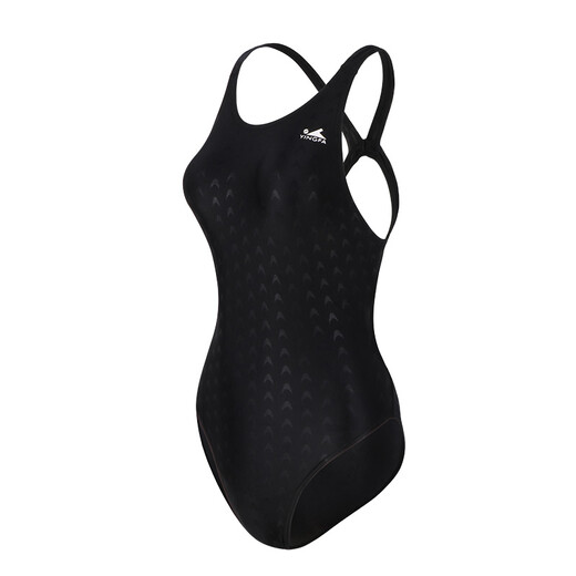 YINGFA imitation sharkskin fabric professional racing one-piece with drainage line triangle one-piece swimsuit 921 black 3XL (1.70m/130Jin Jin equals 0.5kg)