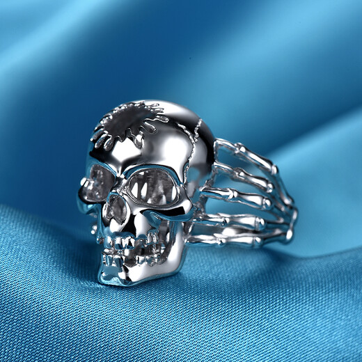 Pt.Charm platinum ring men's model pt950 platinum men's ring domineering skull personality creative versatile men's ring If it is not in stock, it can be customized. Take 16g as an example