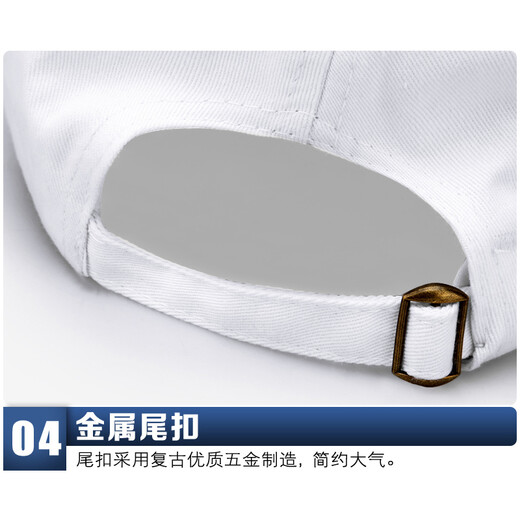 PGM Golf Hat Men's Ball Cap Summer Outdoor Sunscreen Ball Cap Breathable Cotton MZ018-White (Embroidered Front)
