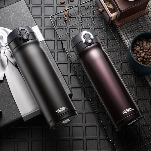 THERMOS Thermosbecher Importierter Edelstahl-Thermosbecher Herren- und Damengruppenkauf Geschenk Wasserbecher Kundenspezifisches Logo JMY-503 Classic Black ALB 500 ml